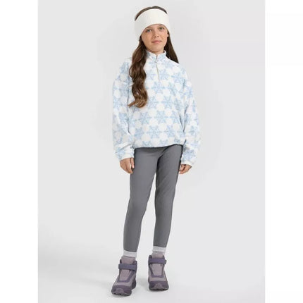Šiltas "oversize" "fleece" su spauda mergaitėms 4F 4FJRAW25TFLEF440-90A