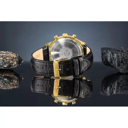 Giewont Chronograph Sapphire Black and Gold Men's Watch GW6310-A4