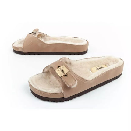 Scholl Iconic MEG Taupe W F303171062 Šlepetės