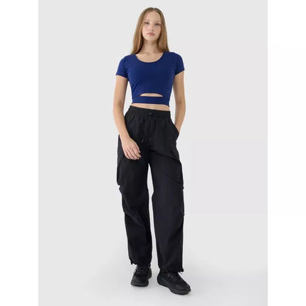 Women's crop top plain t-shirt 4F 4FRSS25TTSHF2695-31S