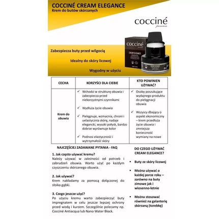 CREAM ELEGANCE Coccine Medium Brown Shoe Care Cream