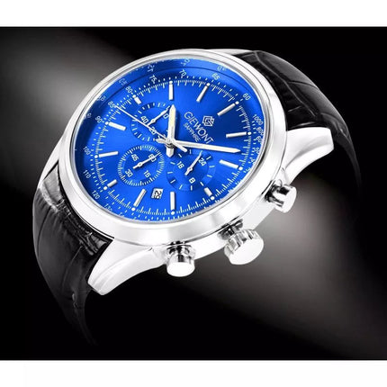Vyriškas laikrodis Giewont Chronograph Safyro Sidabrinis Mėlynas GW7650-A3