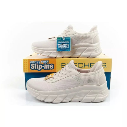 Skechers moteriški sportiniai batai Bobs B Flex SLIP-INS kreminiai patogūs