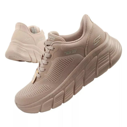 Skechers moteriški sportiniai bateliai Bobs B Flex SLIP-INS smėlio spalvos patogūs