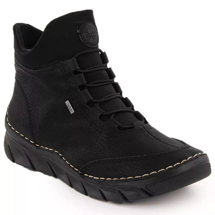 Women's insulated black ankle boots Rieker 55069-00