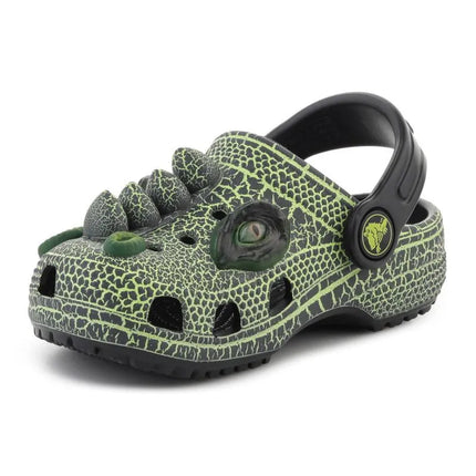 CROCS CLASSIC IAM SCARY DINO CLOG T vaikiškos klumpės, juodos, 211372-001