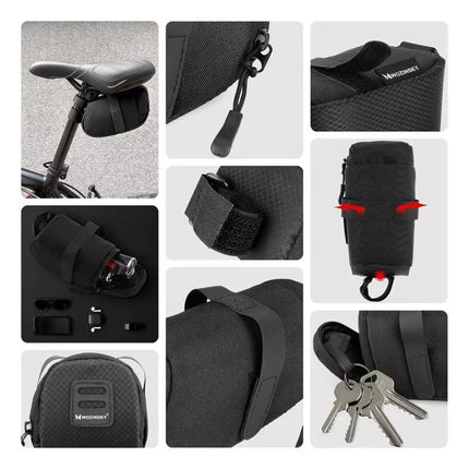 Wozinsky small bicycle saddle bag 0.6 l black (WBB8BK black)