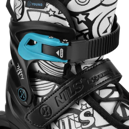 NH10907 4in1 ROLLER SKATES WITH EXTENDED HOCKEY BLADES TINTY GREEN SIZE S(31-34) NILS EXTREME