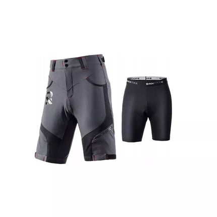 Rockbros Men's 2-in-1 Cycling Shorts Gray 3XL