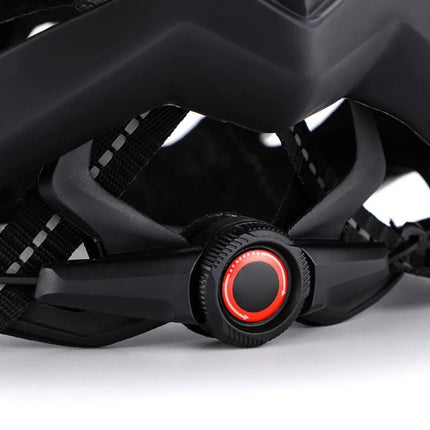 Wozinsky MTB dviračio šalmas su nuimamu skydeliu ir galiniu USB apšvietimu M - Juoda ir Balta