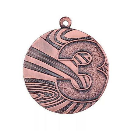 Bronze steel medal, third place