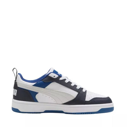 Puma Rebound V6 Lo Mid vaikiški batai balti ir mėlyni 393833 28