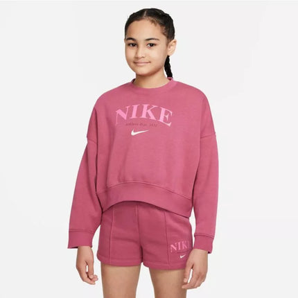 Nike Sportswear Trend Flc Crew Jr DV2563 633 džemperis