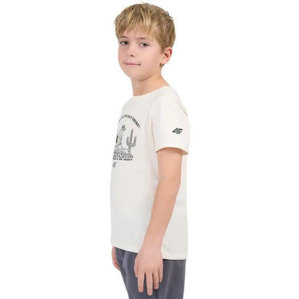 Boy's T-shirt 4F M2815 off-white 4FJWSS26TTSHM2815 11S