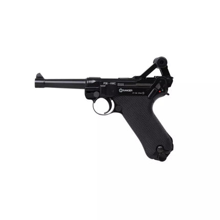 Oro pistoletas RANGER P08 Parabellum KWC kal. 4,5 mm BBs BLOW BACK 21 šūvio FULL METAL CO2 (AAKCMB410AZB)