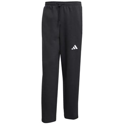 Vyriškos adidas Essentials Trijų Dryžių Fliso Kelnės Plačiomis Klešnemis Juodos JM1770