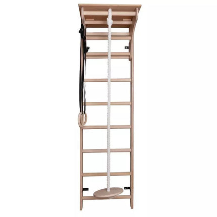 Kopėčios su mediniu skersiniu ir priedais BENCHK 112+A204