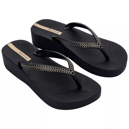 Ipanema moteriški flip-flop bateliai Mesh XI Plat Fem platforma juodi