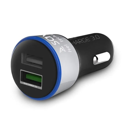 SAVIO Quick Charge 3.0 SA-06/B išmaniojo telefono automobilinis įkroviklis (2400 mA, 3000 mA; USB)