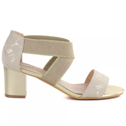 Women's gold Jezzi RMR1954-27 strappy sandals