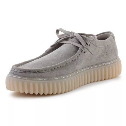 Clarks Torhill Lo 26182810 Light Gray Suede