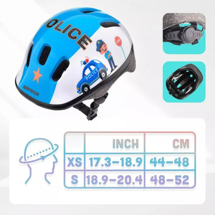 Meteor KS06 S 17443 Dviračio Šalmas 48-52 cm Policija
