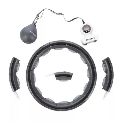 HHM15 HULA HOP BLACK WITH MAGNET AND WEIGHT + HMS COUNTER