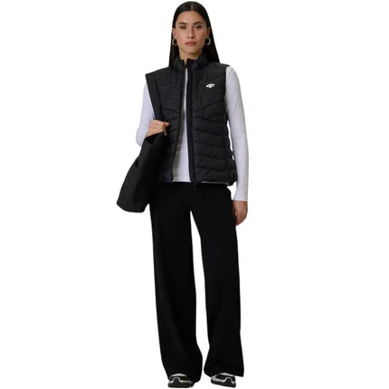 Women's vest 4F F347 deep black 4FWSS26TVJAF347 20S