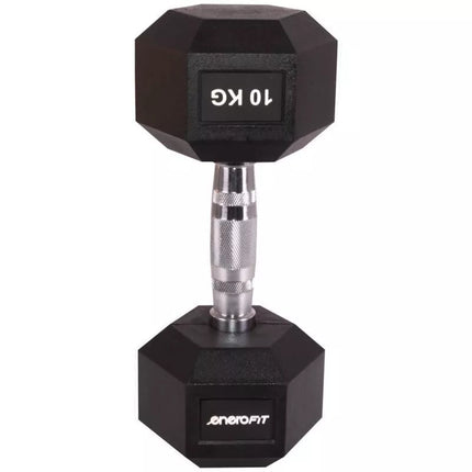 HEX RUBBER Dumbbell 10 KG ENERO FIT
