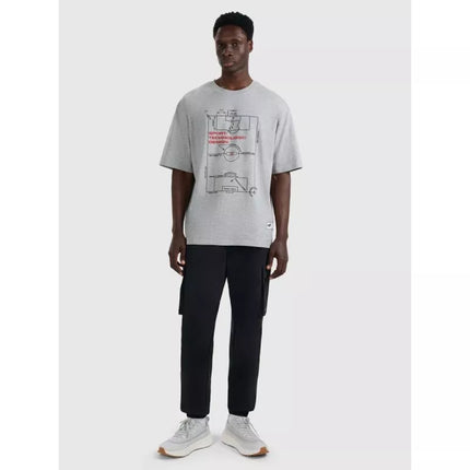 Men's oversize printed T-shirt 4F 4FRAW25TTSHM3257-27M
