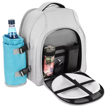 THERMAL PICNIC BACKPACK BLUE AND GREY 25L ENERO CAMP