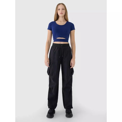 Women's crop top plain t-shirt 4F 4FRSS25TTSHF2695-31S