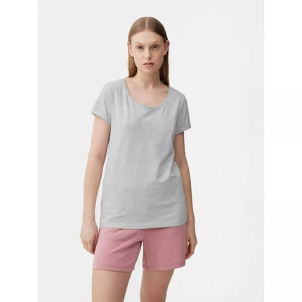 Women's regular plain T-shirt 4F 4FMM00TTSHF732-27M