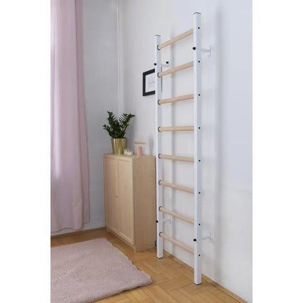 Gimnastikos medinė ir metalinė sieninė kopėtėlė su 4 rankenomis BENCHK 200W