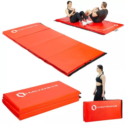 Folding gymnastic mattress red 2400x1200x50mm HMS MGS01