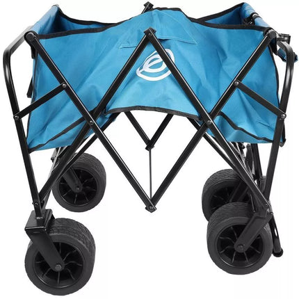 DELUXE FOLDABLE TRAVEL AND BEACH STROLLER 66x48x90CM WITH HANDLE, BLUE