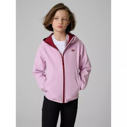 Mergaitei skirta softshell striukė, vėjui nepralaidi membrana 5000, 4F 4FJWSS26TSOFF478-47S