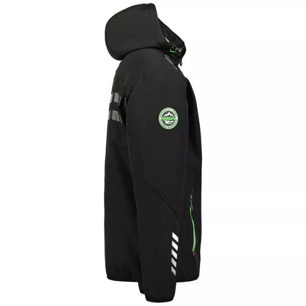 Geographical Norway ROYAUTE BLACK / GREEN DB MEN 068 BLACK / GREEN men's softshell jacket (WY8026H/GN-NOIR / VERT)