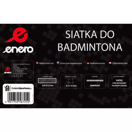 BADMINTON NET 6x0.75M ENERO