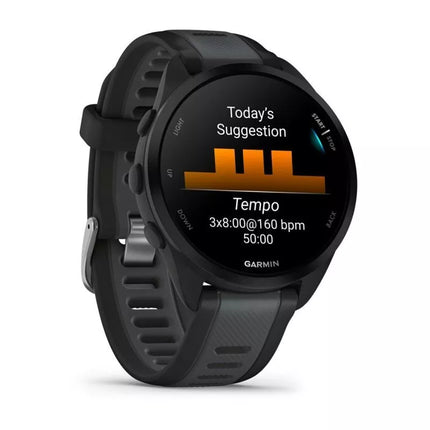 Garmin Forerunner 165 Music Laikrodis, Juodos ir pilkos spalvos