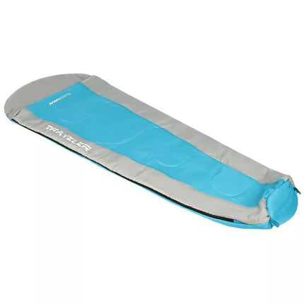 TRAVELER SLEEPING BAG 210X80/50CM BLUE GREY ENERO CAMP