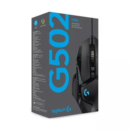 Logitech G502 Gaming HERO EU Pelė 910-005471 (optinis; 16000 DPI; juodas)