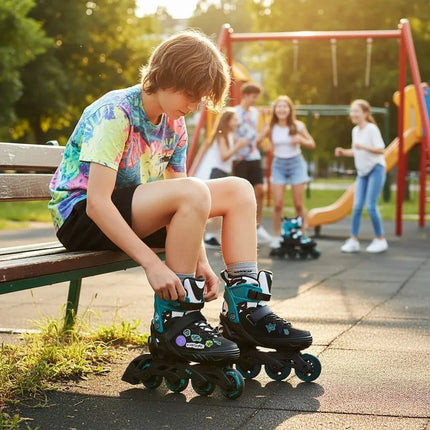 NA2053A VIBE TURQUOISE ROLLER SKATES SIZE XS(29-32) NILS EXTREME