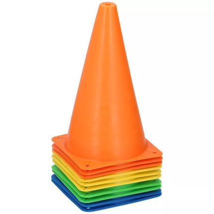 Treniruočių kūgių rinkinys, 23 cm aukštis, 10 vnt. DUNLOP