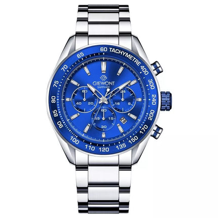 Vyriškas laikrodis Giewont Chronograph Safyro Sidabrinis Mėlynas GW9580-B3