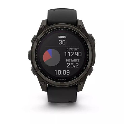 Garmin Fenix 8 Saulės Safyrinis Titano Anglies Pilkos Laikrodis