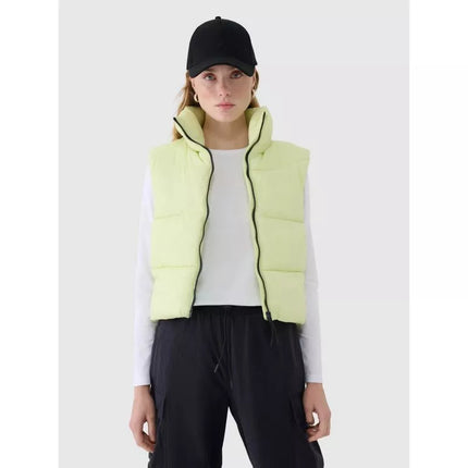 Cropped down vest with synthetic filling for women 4F 4FWSS25TVJAF182-45S