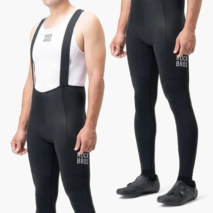 Rockbros 200021 Long Cycling Bib Shorts with Pad Size XXXL - Black