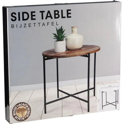 COFFEE TABLE WOODEN TOP 48x38CM