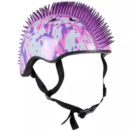 Reguliuojamas vaikiškas dviračio šalmas NO FEAR MOHAWK DYDIS (48-52CM) BALTA/VIOLETINĖ